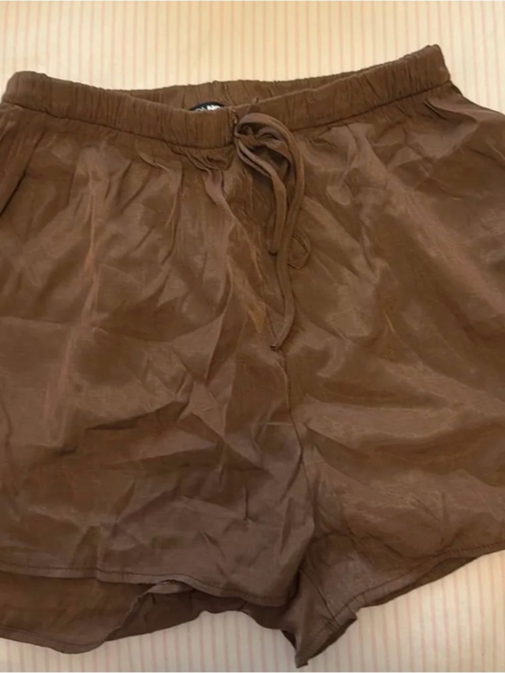 Fashion Nova Brown Drawstring Athletic Shorts